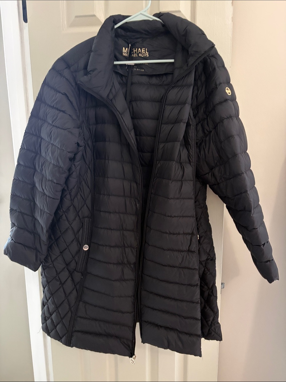 MICHAEL Michael Kors Black Quilted Long Puffer Coat